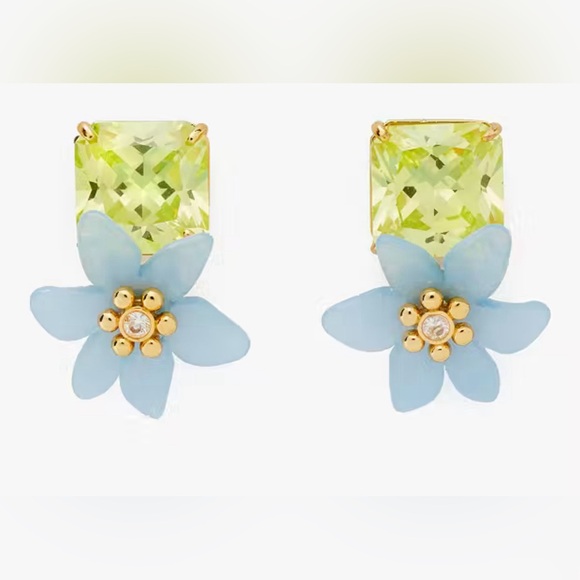 kate spade Jewelry - Kate Spade NWT Blue and Green Brighten Up Statement Stud Earrings